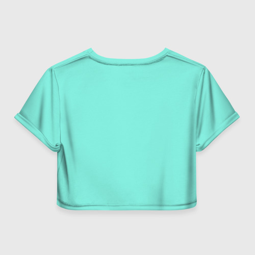 Женская футболка Crop-top 3D На Ibiz`у blue1, цвет 3D печать - фото 2