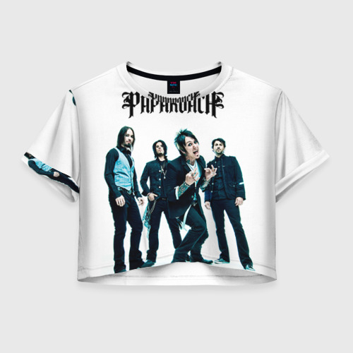 Женская футболка Crop-top 3D Paparoach 5, цвет 3D печать