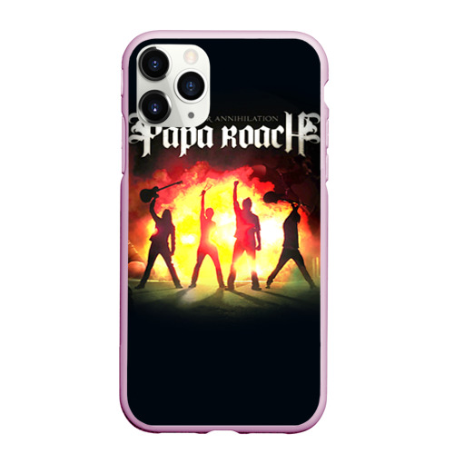 Чехол для iPhone 11 Pro Max матовый Paparoach 6, цвет розовый