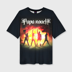 Женская футболка oversize 3D Paparoach 6