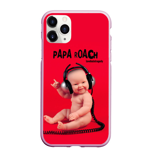 Чехол для iPhone 11 Pro Max матовый Paparoach 7, цвет розовый