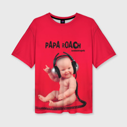 Женская футболка oversize 3D Paparoach 7