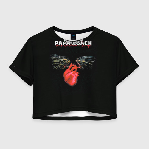 Женская футболка Crop-top 3D Paparoach 11, цвет 3D печать