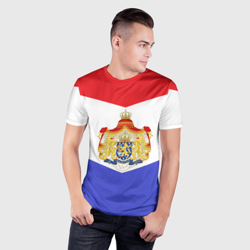 Мужская футболка 3D Slim Флаг и герб Голландии - фото 3
