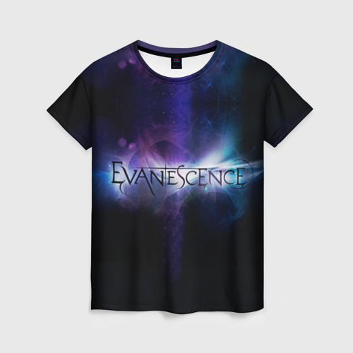 Женская футболка 3D с принтом Evanescence 2, вид спереди #2