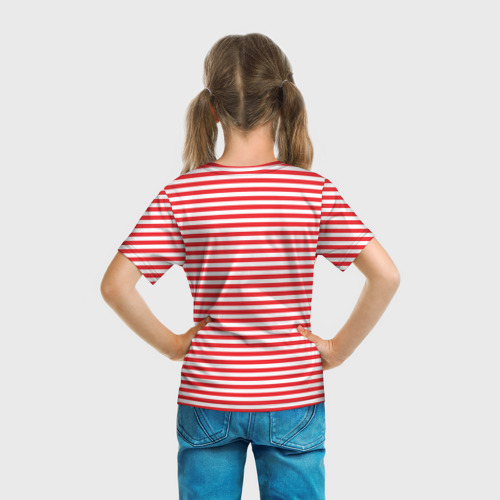 Детская футболка 3D Тельняшка ВВ и герб МВД, цвет 3D печать - фото 6