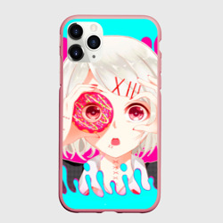 Чехол для iPhone 11 Pro Max матовый Juuzou Suzuya пончик