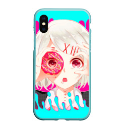 Чехол для iPhone XS Max матовый Juuzou Suzuya пончик