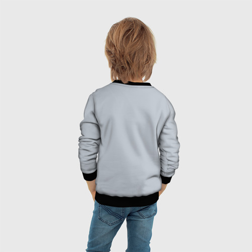 Детский свитшот 3D с принтом Чеховская Чайка, вид сзади #2