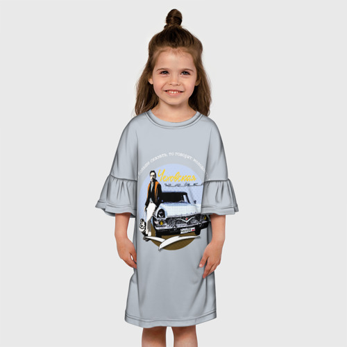 Детское платье 3D Чеховская Чайка, цвет 3D печать - фото 4