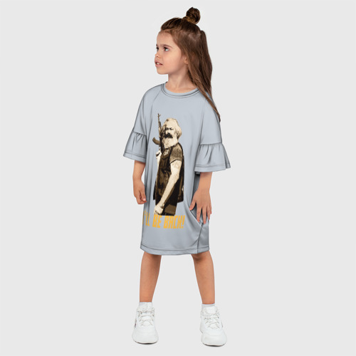 Детское платье 3D Карл Маркс, цвет 3D печать - фото 3