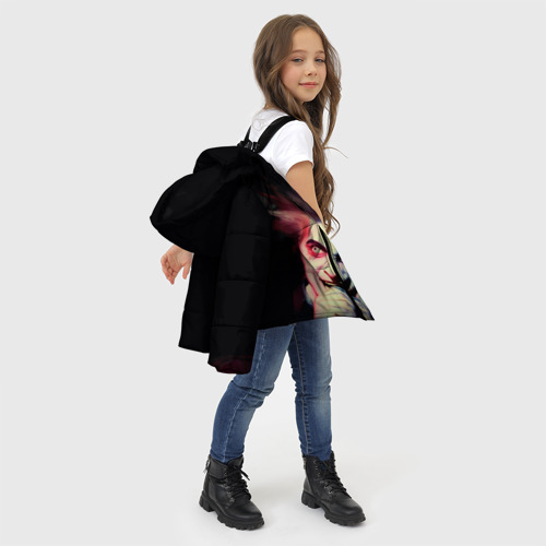 Зимняя куртка для девочек 3D Король и Шут, цвет черный - фото 6