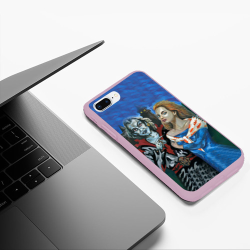Чехол для iPhone 7Plus/8 Plus матовый Король и Шут, цвет розовый - фото 5