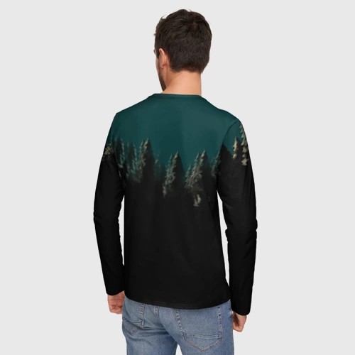 Мужской лонгслив 3D с принтом Король и Шут, вид сзади #2