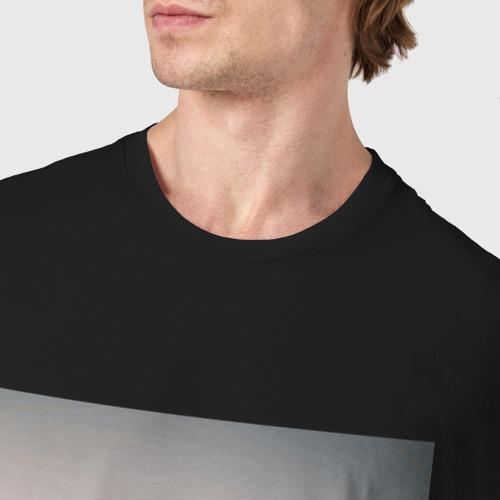 Мужская футболка хлопок Москва Сити, цвет черный - фото 6