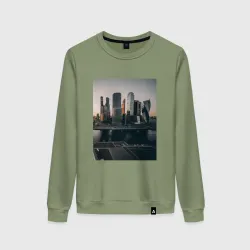 Женский свитшот хлопок Москва Сити