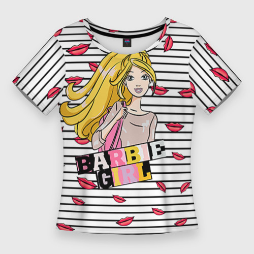 Женская футболка 3D Slim Барби 8, цвет 3D печать