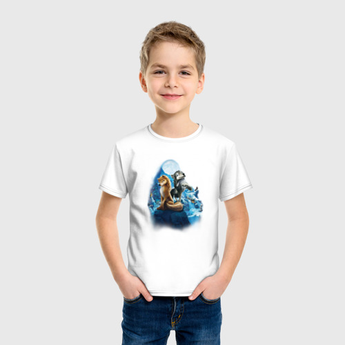 Детская футболка хлопок Альфа и Омега 2, цвет белый - фото 3
