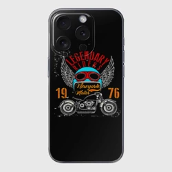 Чехол для iPhone 15 Pro Max силиконовый с защитой камеры Мото 1976