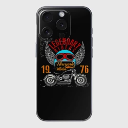 Чехол для iPhone 15 Pro силиконовый с защитой камеры Мото 1976