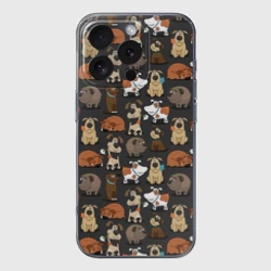 Чехол для iPhone 16 Pro Max силиконовый с защитой камеры Домашние мальчики