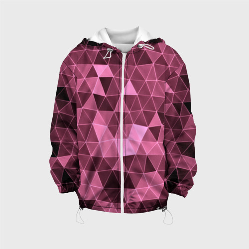 Детская куртка 3D Розовые треугольники