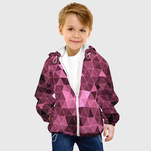 Детская куртка 3D Розовые треугольники - фото 3