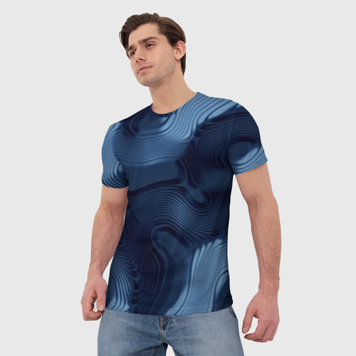 Мужская футболка 3D Lullaby blue, цвет 3D печать - фото 3