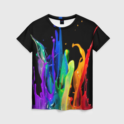 Краски – Женская футболка 3D с принтом купить со скидкой в -26%