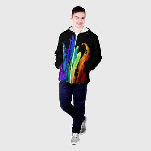 Мужская куртка 3D Краски, цвет 3D печать - фото 3