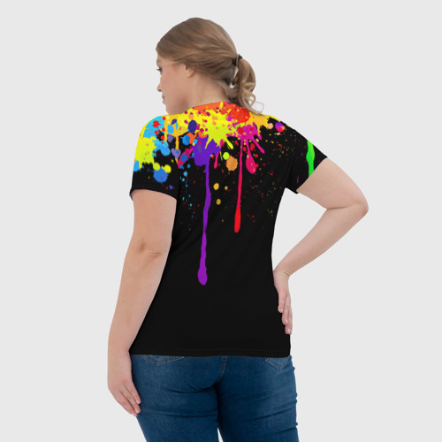 Женская футболка 3D Краски, цвет 3D печать - фото 7