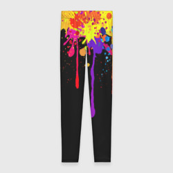 Леггинсы 3D Яркие разноцветные кляксы