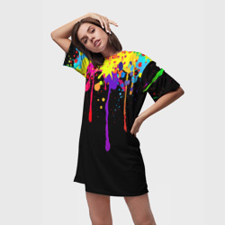 Платье-футболка 3D Краски - фото 2