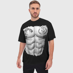 Мужская футболка oversize 3D Торс с наколками СССР - фото 2