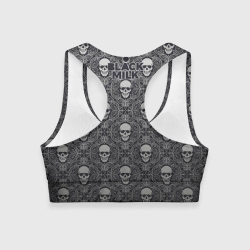 Женский спортивный топ 3D Black Milk - Skulls - Черепа - фото 2