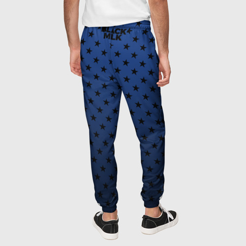 Мужские брюки 3D Black Milk Blue Stars, цвет 3D печать - фото 5