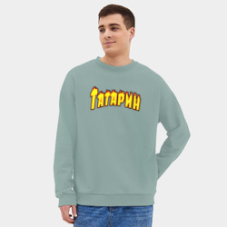 Мужской свитшот oversize без начеса хлопок Татарин - фото 2