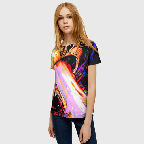 Женская футболка 3D Грибочек, цвет 3D печать - фото 3