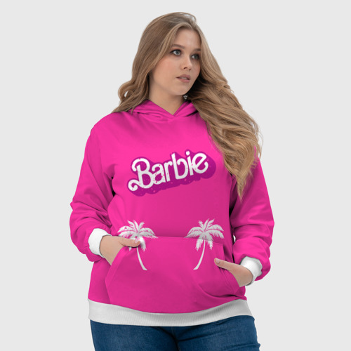 Женская толстовка 3D Barbie пальмы, цвет 3D печать - фото 6