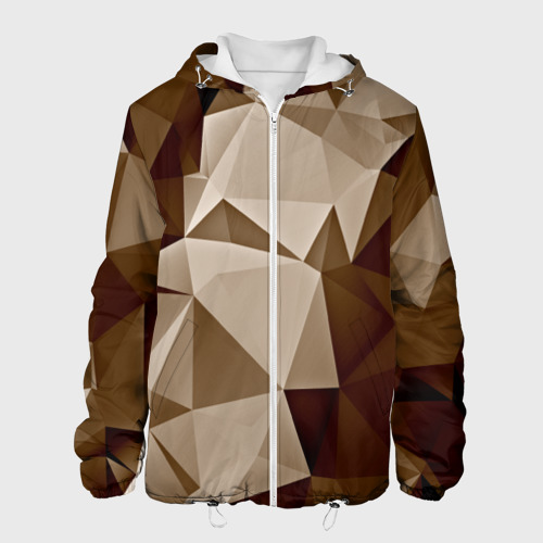 Мужская куртка 3D Brown geometry