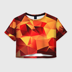 Женская футболка Crop-top 3D Abstraction color