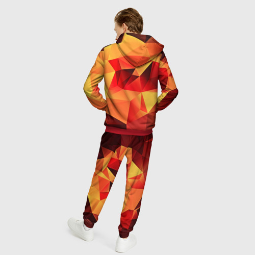 Мужской костюм с толстовкой 3D Abstraction color, цвет красный - фото 4