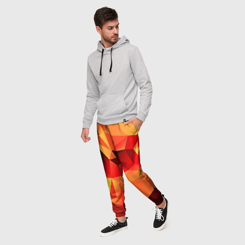 Мужские брюки 3D с принтом Abstraction color, фото на моделе #1