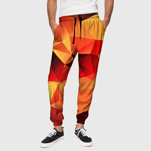 Мужские брюки 3D с принтом Abstraction color, вид сбоку #3