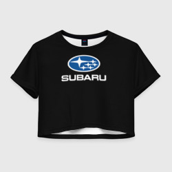 Женская футболка Crop-top 3D Subaru