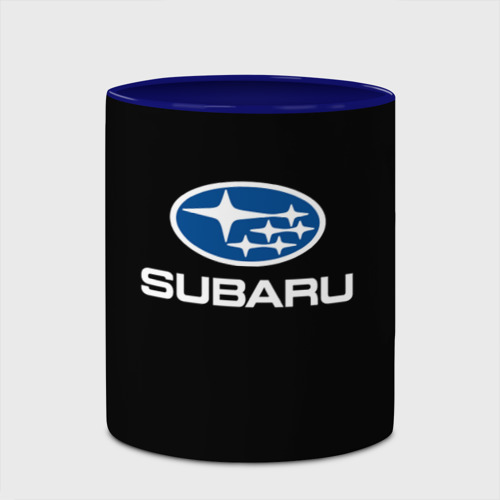 Кружка с полной запечаткой Subaru, цвет белый + синий - фото 4