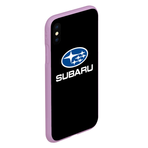 Чехол для iPhone XS Max матовый Subaru, цвет сиреневый - фото 3