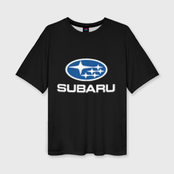 Женская футболка oversize 3D Subaru