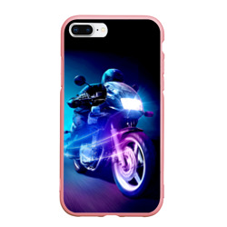 Чехол для iPhone 7Plus/8 Plus матовый Мотоциклист