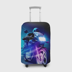 Чехол для чемодана 3D Мотоциклист